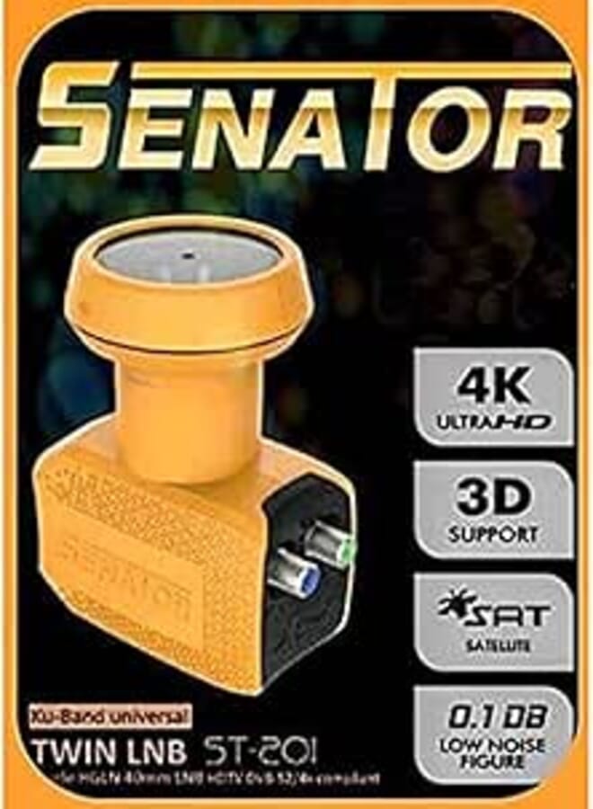 Senator St-201 Universal Twin Lnb Ku-Band - Yellow